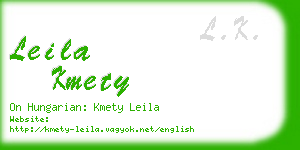 leila kmety business card